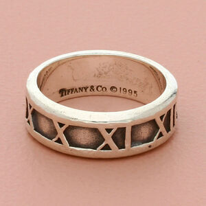 tiffany & co sterling silver classic atlas band ring size 7